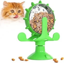 PEPDRO Rotatable Pet Bowl Raised Cat Food Toy Pet IQ Toys For Small Pet Slow Feeder Toy Windmill Interactive Toys Multifunctional Windmill Feeder Cat Toy With Suction Cup Cat Windmill Slow Feeder Toys -Greenies Pet Store 51yyHoXgtNS
