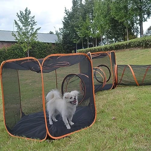 Outdoor Large Cat Tunnel, 6-in-1 Outdoor Cat Enclosures Tunnels, Indoor/Outdoor Pop Up Pet Playpen, For Cats, Rabbits Ferrets, Small Animals 5 Outdoor Large Cat Tunnel, 6-in-1 Outdoor Cat Enclosures Tunnels, Indoor/Outdoor Pop Up Pet Playpen, For Cats, Rabbits Ferrets, Small Animals - Image 3