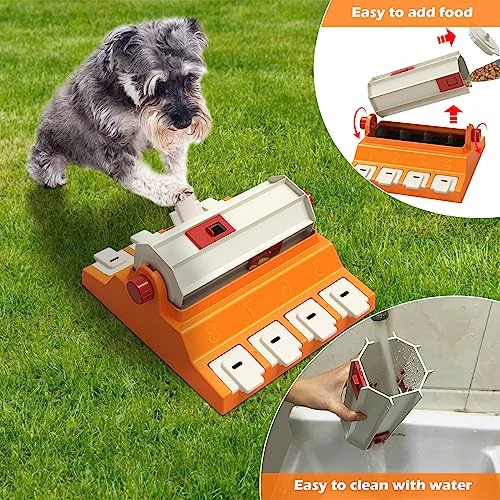 GOOLA Dog Puzzle Toys, Dog Slow Feeders, Interactive Dog Toys For IQ Training & Mental Enrichment, Fun Dog Treat Puzzle Toy For Large/Medium/Small Dogs (Orange) 5 GOOLA Dog Puzzle Toys, Dog Slow Feeders, Interactive Dog Toys For IQ Training & Mental Enrichment, Fun Dog Treat Puzzle Toy For Large/Medium/Small Dogs (Orange) - Image 3