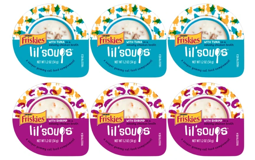Lil' Soups Mixup 4 Flavors Wet Cat Food/Treats 1.2 Oz (3 Of Each) Total Of 12 Pieces With Healthier Paws Sticker 4 Lil' Soups Mixup 4 Flavors Wet Cat Food/Treats 1.2 Oz (3 Of Each) Total Of 12 Pieces With Healthier Paws Sticker - Image 2