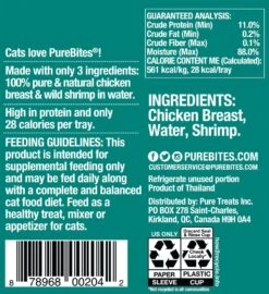 PureBites Wet Mixers | Chicken & Shrimp | Only 3 Ingredients | Single Tray (Packaging May Vary) -Greenies Pet Store 715n4M4XttL